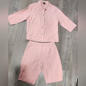 Vintage Sigrid Olsen pink jacket short set women's sizes 4 jacket/ 6 sho…